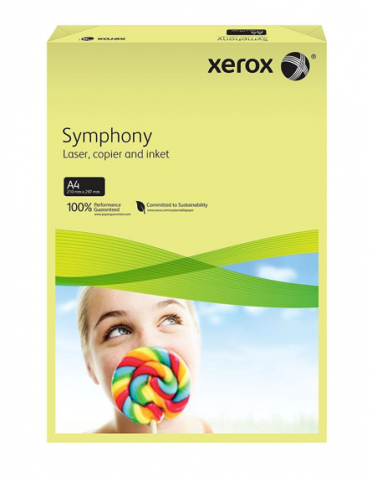 Carton Colorat - Carton A4 colorat pastel, 160g/mp, Galben pal, 250 coli/top, XEROX