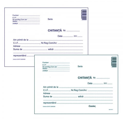 Tipizate - Chitantier A6, 2 exemplare, 50 seturi/carnet