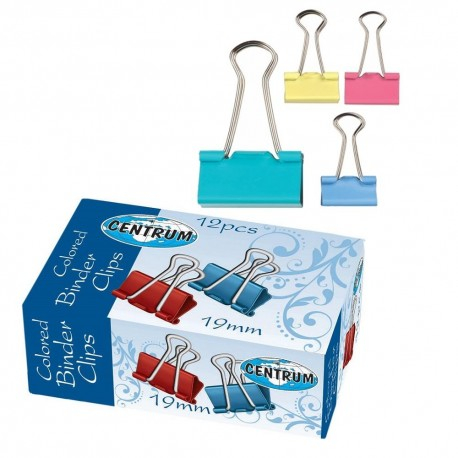 Accesorii pentru birou   - Clips (binder ) 19mm colorat,CENTRUM