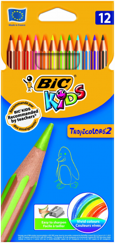 Creioane - Creioane colorate set 12, BIC