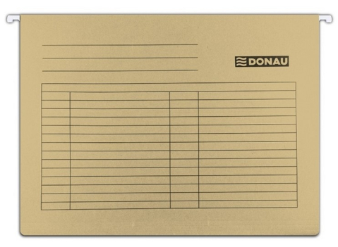  Dosare carton - Dosar suspendabil cu eticheta, bagheta metalica, carton 230g/mp, 5 buc/set, DONAU