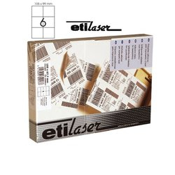 Etichete - Etichete autoadezive 6/A4 (105x99mm),albe,200 coli/top ,ETILASER