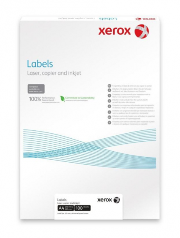 Produse din hartie - Etichete autoadezive 1/A4 (210*297mm), albe, 100 coli/top, XEROX