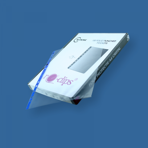  File protectie documente - File protectie documente A4 ,40 microni, 100/set ,RO-CLIPS