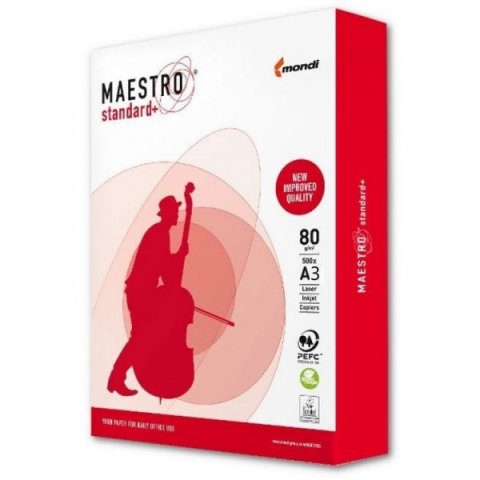 Hartie A4/A3 - Hartie A3 80g/mp ,500 coli/top ,MAESTRO Standard MONDI