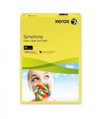Hartie A4/A3 - Hartie colorata intens A4 , Galben intens, 80 g/mp ,500 coli /top ,XEROX Symphony