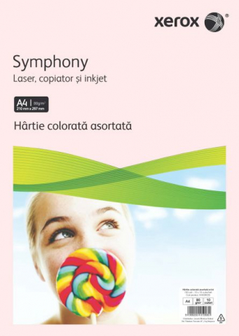 Hartie A4/A3 - Hartie colorata intens,mixt,A4 80g/mp, 10*10 culori 100coli/top,XEROX Symphony