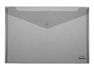  Mape plastic/carton - Mapa plic plastic A4 cu capsa si clapa in V, negru semitransparent CENTRUM