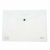  Mape plastic/carton - Mapa plic plastic A4 cu capsa si clapa in V, transparenta, FLEXOFFICE