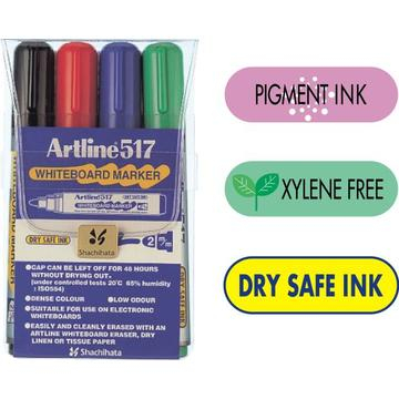 Instrumente de scris - Marker whiteboard, 4 culori/set, ARTLINE 517,1-2 mm