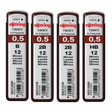 Creioane - Mina creion 0.5mm*12buc,B/2B/HB, ROTRING