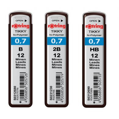 Creioane - Mina creion 0.7mm*12buc,B/2B/HB, ROTRING
