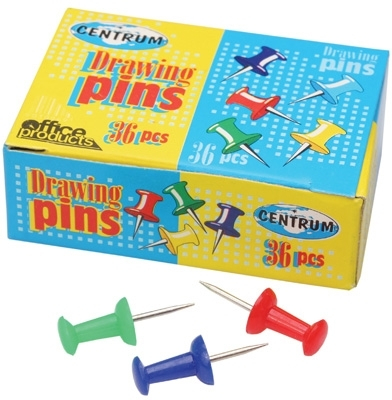 Capse, ace, pioneze - Pioneze afisaj,36 buc/cutie, CENTRUM