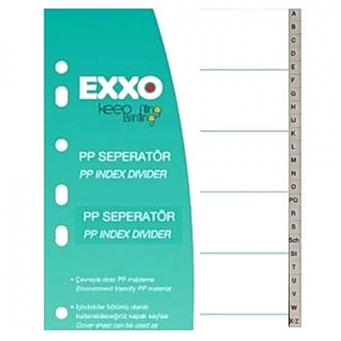 Organizare si arhivare    - Separator A4 din plastic litere de la A-Z EXXO