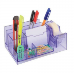 Suport birou - Suport birou din PVC,fumuriu,10 compartimente ARK 1444