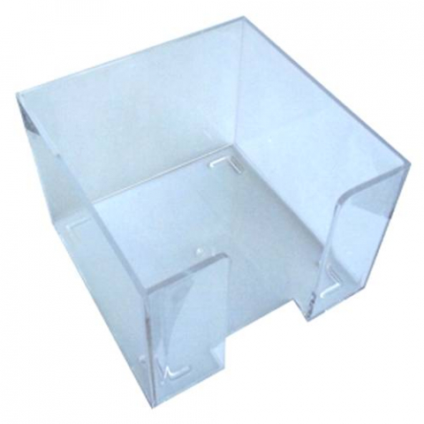 Suport birou - Suport cub hartie 9*9 cm din plastic transparent