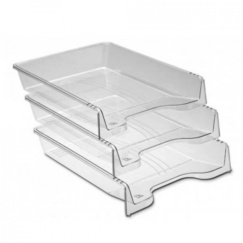  Tavite pentru documente - Tavite documente din PVC,transp/fume/negru,set 3,ARK 3093