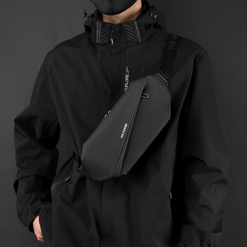 Borseta, geanta umar, 4 buzunare, 36 x 13 x 9 cm, unisex. neagra, Obralix® [3]