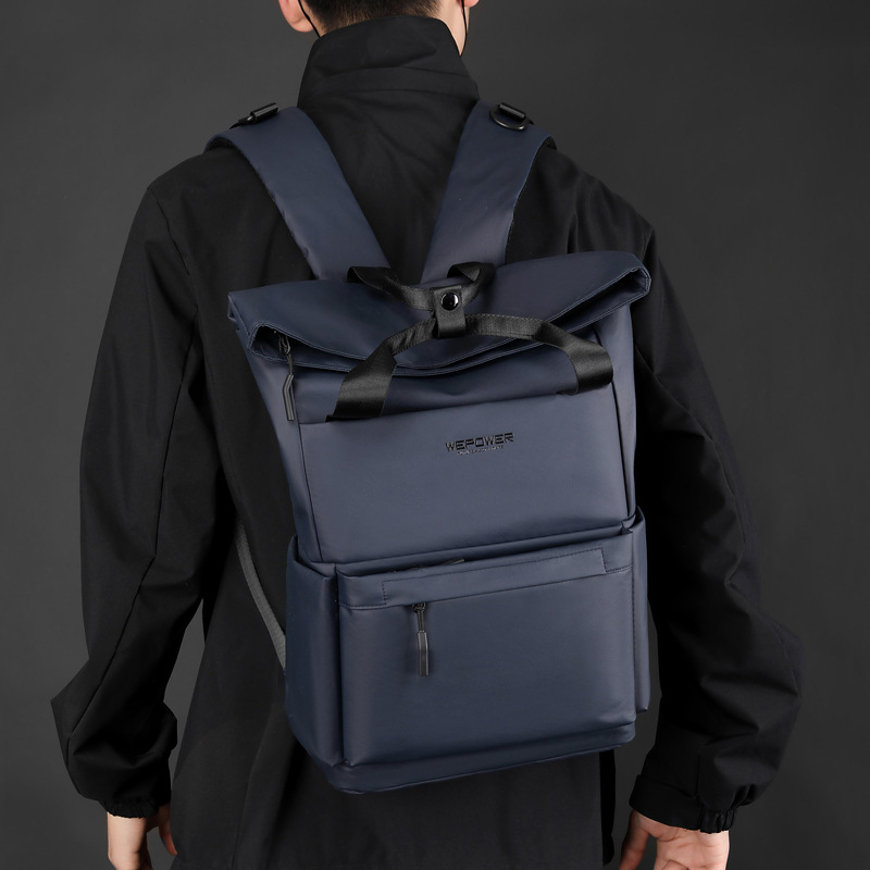 Rucsac multifunctional, laptop, impermeabil, office, business, albastru inchis, Obralix® [2]