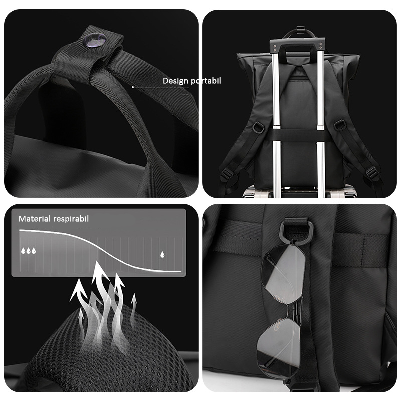 Rucsac multifunctional, laptop, impermeabil, office, business, albastru inchis, Obralix® [3]