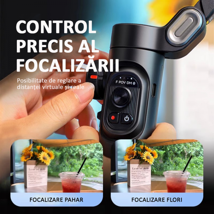 Stabilizator Imagine Telefon, 3 Axe, Bluetooth, Pliabil, Tripod inclus, Negru [7]