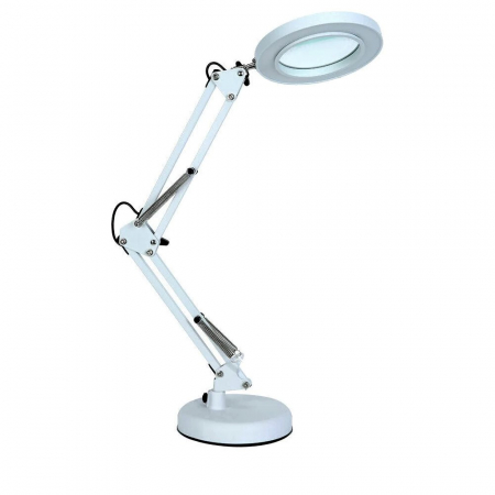 Lampă LED cu lupă, pentru Saloane de Manichiură si Cosmetică, Marire 10x, 2 Moduri de Fixare, Albă obralix®