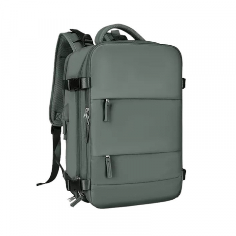 Geanta, rucsac laptop - Rucsac Călătorie, pentru Laptop, Business, City Break, Impermeabil, port USB, 42x30x20 cm, Kaki