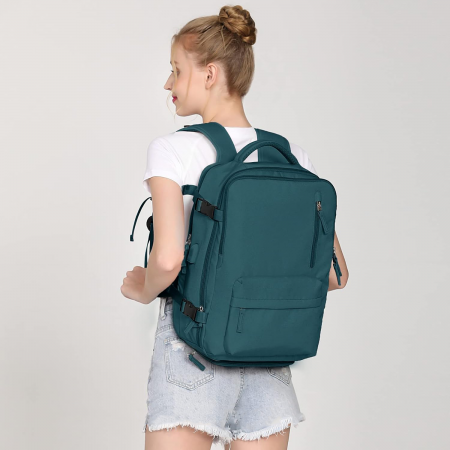 Rucsac Călătorie, pentru Laptop, Wizz Air, până la 35 L, Impermeabil, Turcoaz [5]
