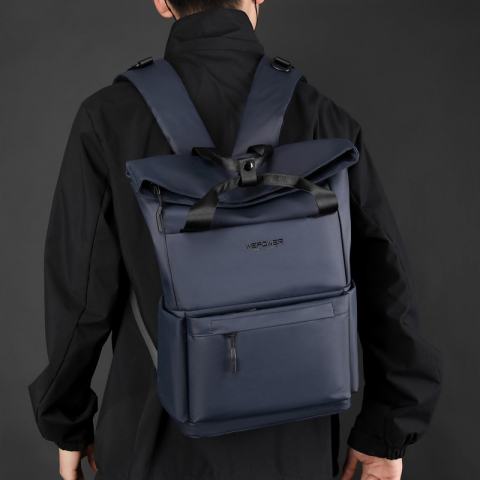 Rucsac multifunctional, laptop, impermeabil, office, business, albastru inchis, Obralix® [1]