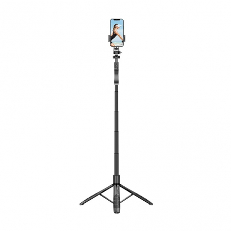 Selfie Stick, Tripod, Telecomandă Bluetooth, Rotire 360°, Universal, H33-155 cm [7]