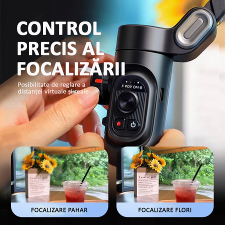 Stabilizator Imagine Telefon, 3 Axe, Bluetooth, Pliabil, Tripod inclus, Negru [6]
