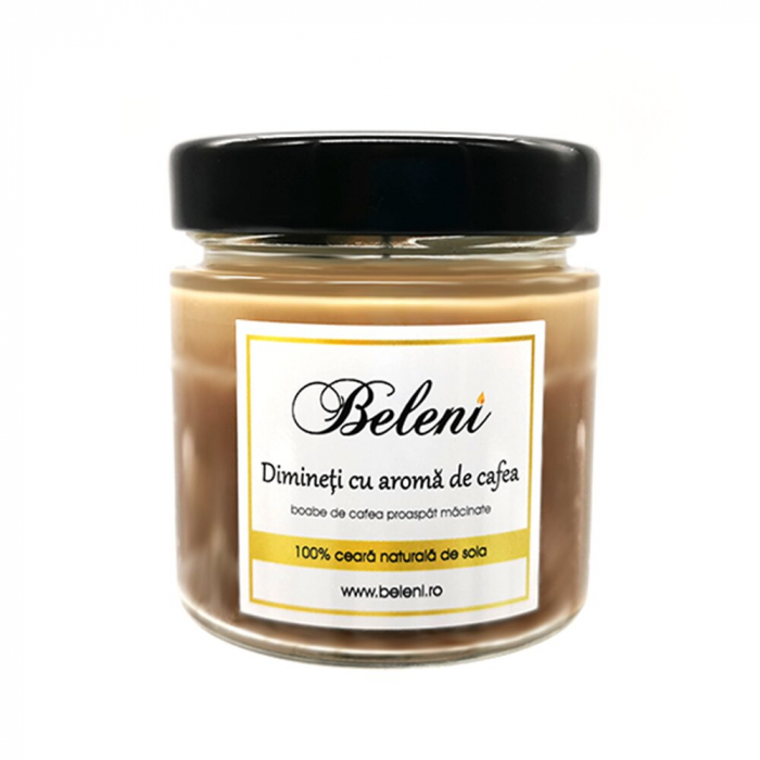 Lumânare parfumată cu aromă de cafea Beleni, 30 ore, 180g [1]