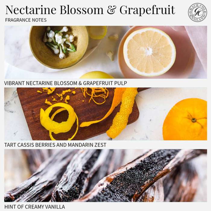 Lumânare parfumată Grace Cole Nectarine Blossom & Grapefruit, 40 ore, 200g [3]
