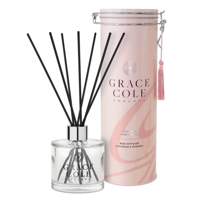Bețișoare parfumate Grace Cole Wild Fig and Pink Cedar, 80 zile, 200ml [1]