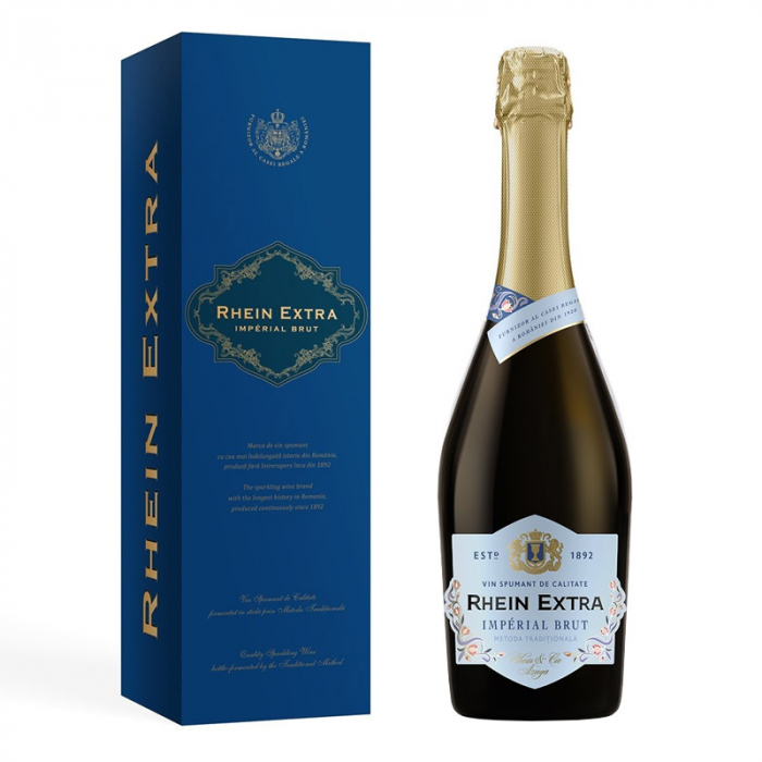 Vin spumant Rhein Extra Brut Imperial 750ml + casetă cadou, ediție limitată [1]