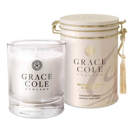 Lumânare parfumată Grace Cole Nectarine Blossom & Grapefruit, 40 ore, 200g [0]
