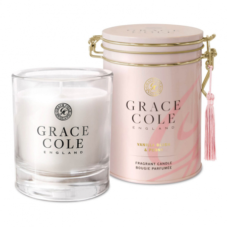 Lumânare parfumată Grace Cole Vanilla Blush and Peony, 40 ore, 200g [0]