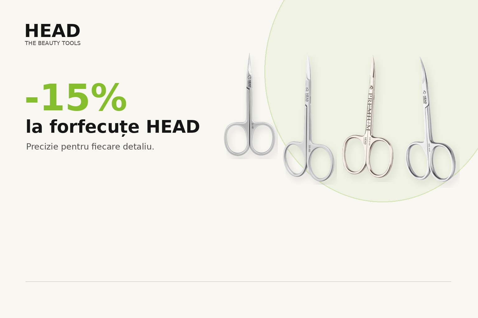 -15% la forfecuțe HEAD