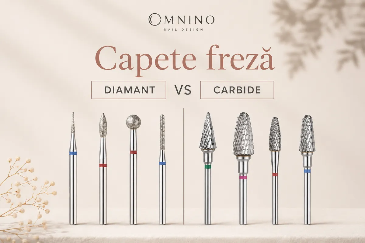 Capete de freză diamant vs carbide: cum alegi corect pentru tehnica ta