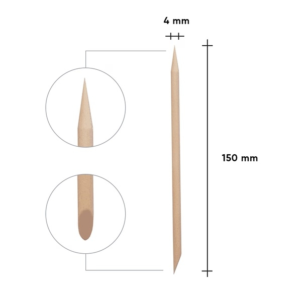 Betisoare din lemn pentru cuticule Staleks, 100 bucati, 150 mm, DOS-10/100 [2]