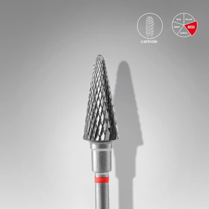 Capăt freză Carbide STALEKS EXPERT FT71R060/14, con roșu, Ø6 mm [2]