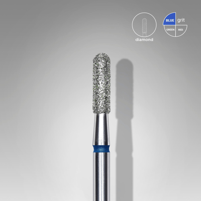 Capăt diamantat STALEKS FA30B023/8, cilindru rotunjit albastru, Ø2,3 mm [2]