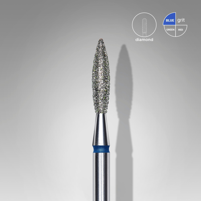 Capăt freză diamant STALEKS EXPERT FA10B023/10, flacără albastră, Ø2,3 mm [2]