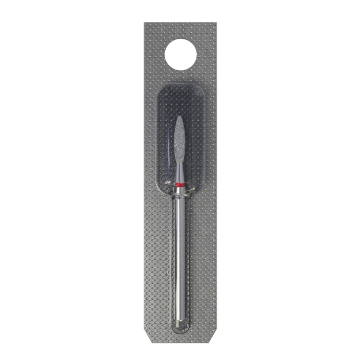 Capăt freză diamant STALEKS EXPERT FA10R023/10, flacără roșie, Ø2,3 mm [3]