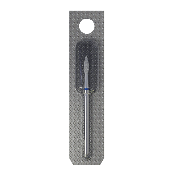 Capăt freză diamant STALEKS FA11B021/8, flacără ascuțită albastră [3]