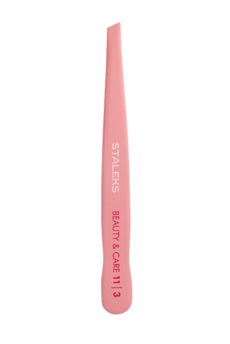 Penseta pentru sprancene roz STALEKS BEAUTY & CARE TBC-11/3 [2]