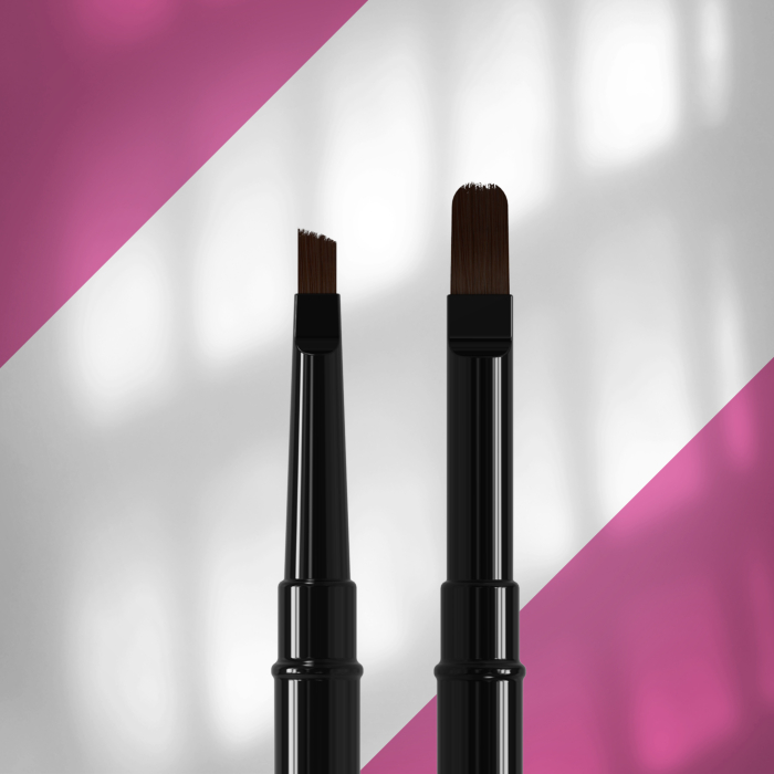 Pensulă dublă pentru gel STALEKS PRO EXPERT 06/10, 11 mm / 7 mm [2]