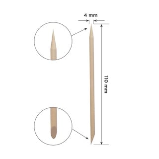 Betiosare portocal pentru cuticule Staleks, 100 bucati, 110 mm, DOS-30/100 [1]