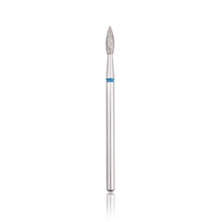 Head the beauty tools - Capat freza Diamant, HEAD, flacara ascutita, albastru, L-8,0 mm, Ø2,3 mm