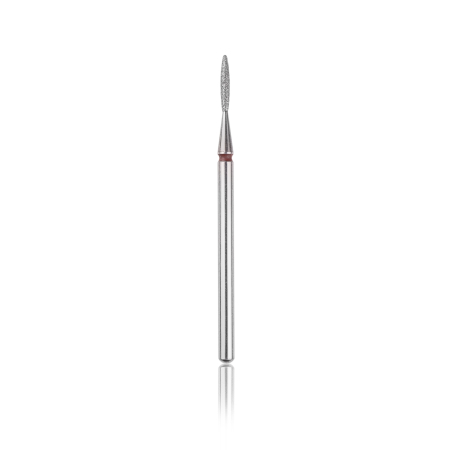Head the beauty tools - Capat freza Diamant, HEAD, flacara rotunjita, rosu, L-8,0 mm, Ø1,4 mm
